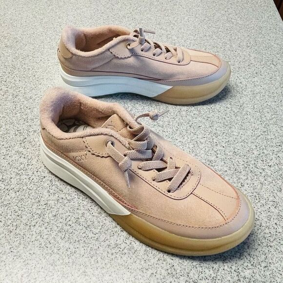 Roxy Joey Slip On Leather Sneaker Blush Pink Size 7 - Picture 1 of 9
